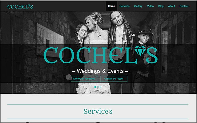 Preview of Cochel's website project.