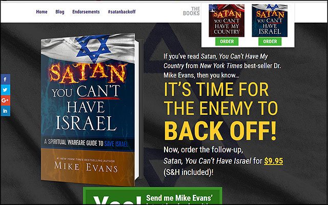 Preview of landing page project for author Mike Evans.